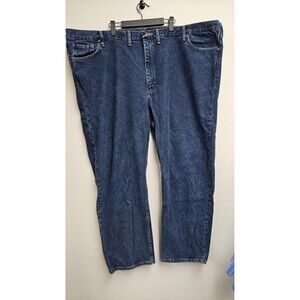 Wrangler Jeans Mens 54x30 Blue Dark Wash Relaxed Straight Denim Big Tall 9760WDR